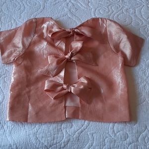 🚫sold🚫Mayday boutique brand rose pink bow top
